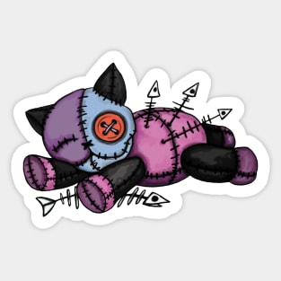 Sleeping voodoo cat Sticker